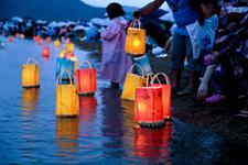 とうろう流しと大花火大会