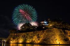 おんまく花火（今治市：8月4日）