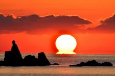 宿毛湾のだるま夕日
