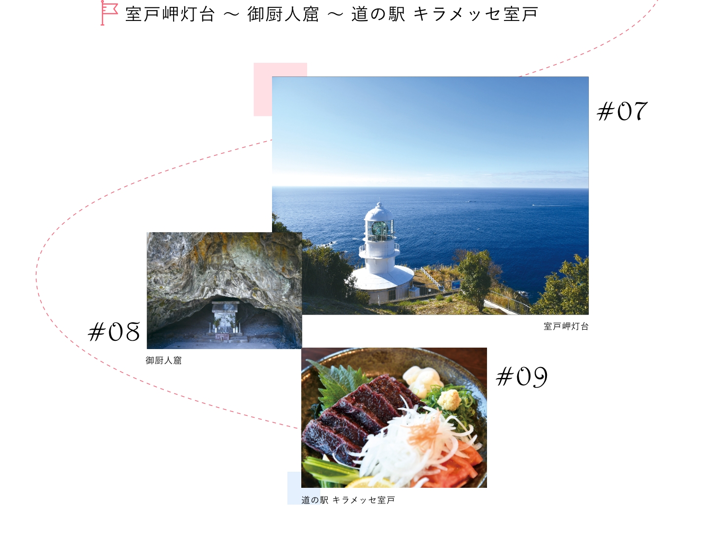 室戸岬灯台～御厨人窟～道の駅 キラメッセ室戸​
