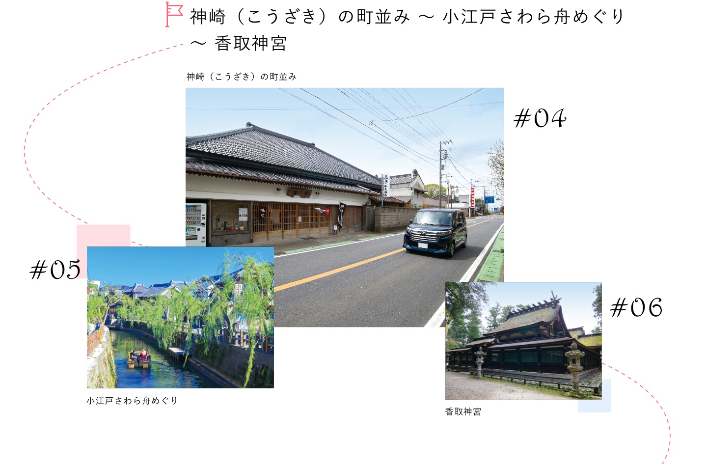 神崎（こうざき）の町並み～小江戸さわら舟めぐり～香取神宮​