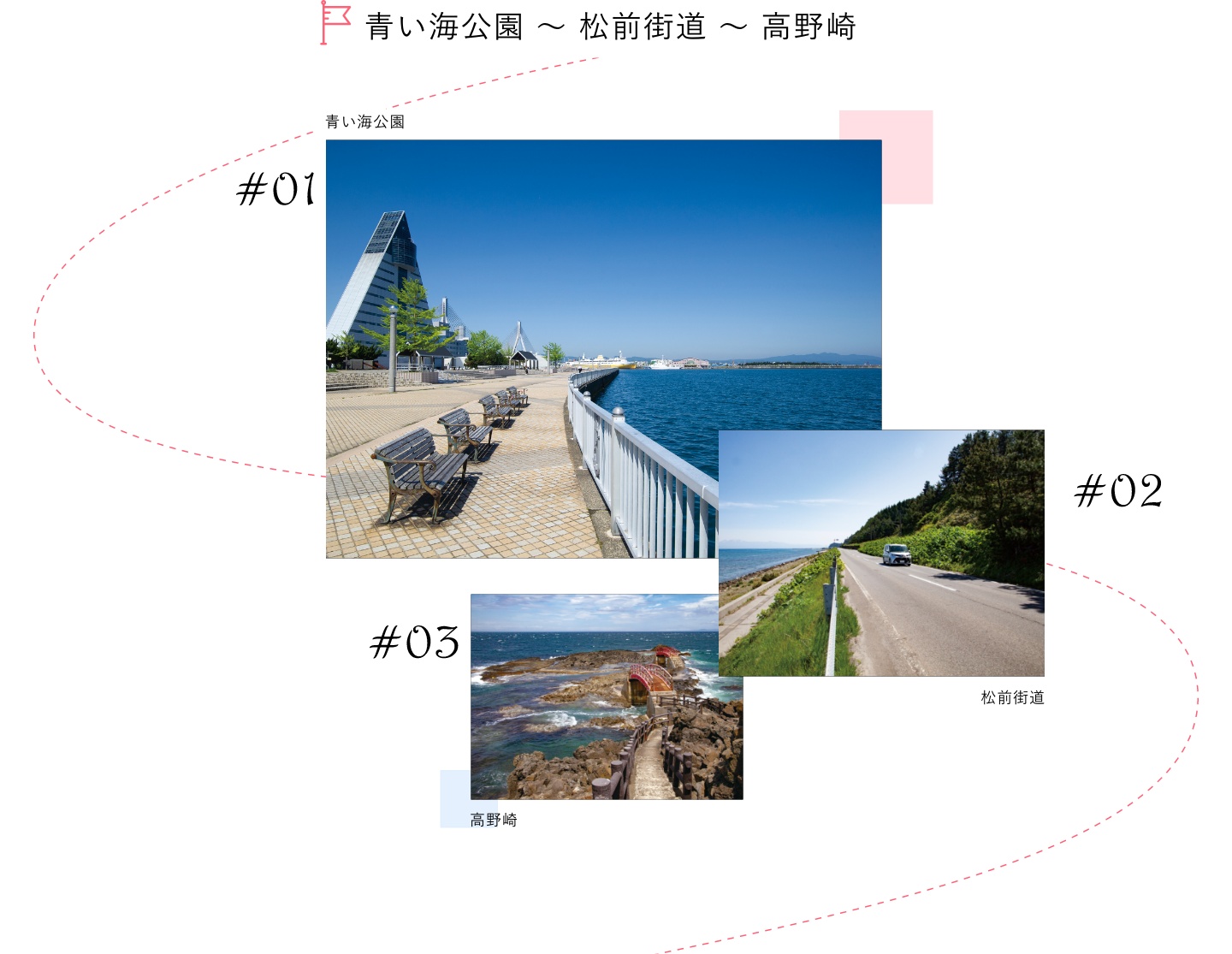 青い海公園～松前街道～高野崎​