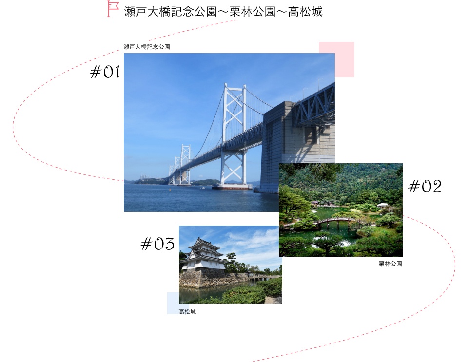 瀬戸大橋記念公園~栗林公園~高松城